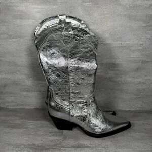 Silver Western-Style Women's Boots